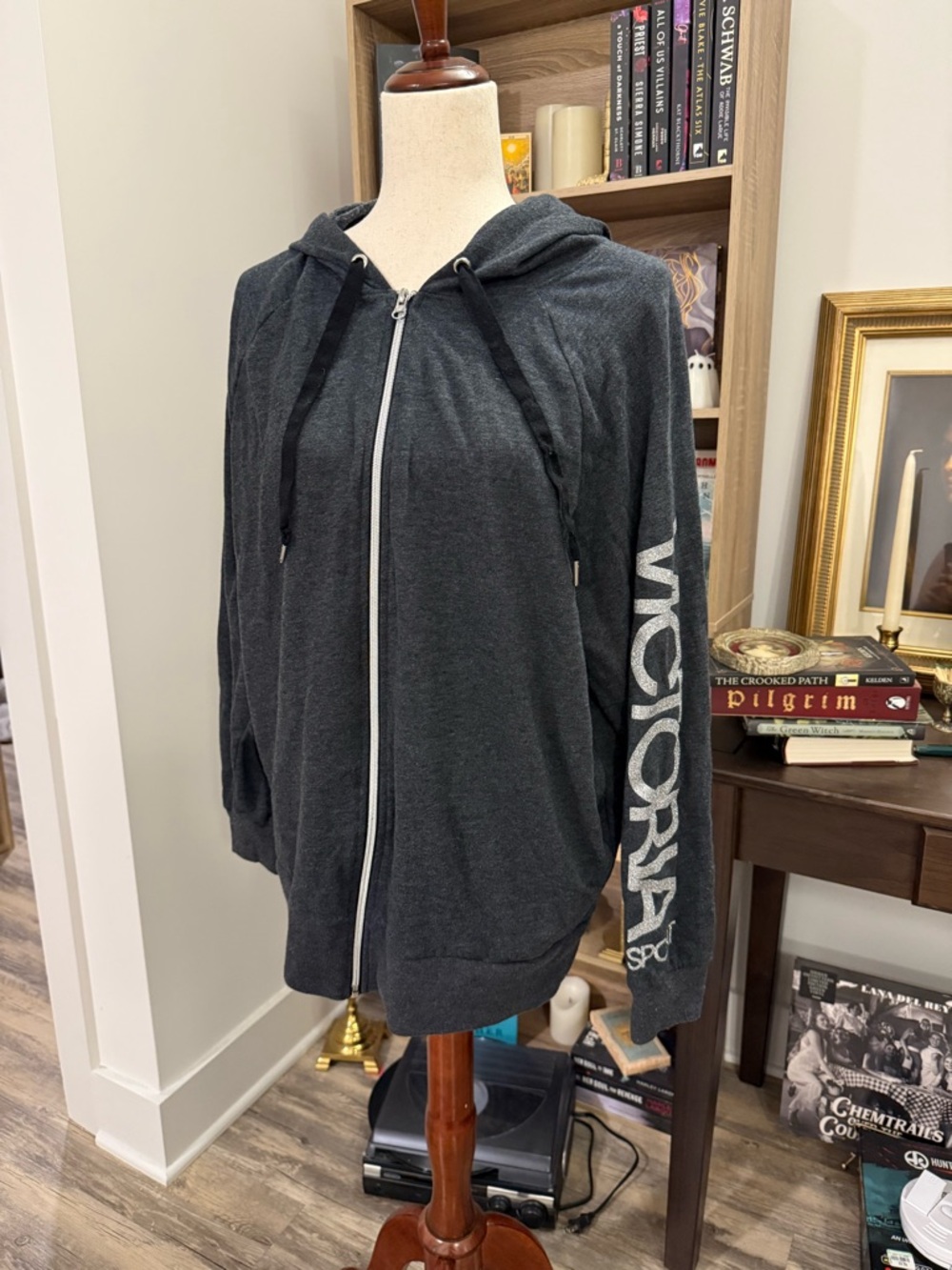 Victoria's Secret Gray Zip Hoodie Medium